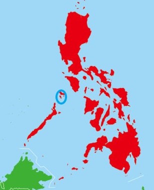 フィリピンのコロン島の位置