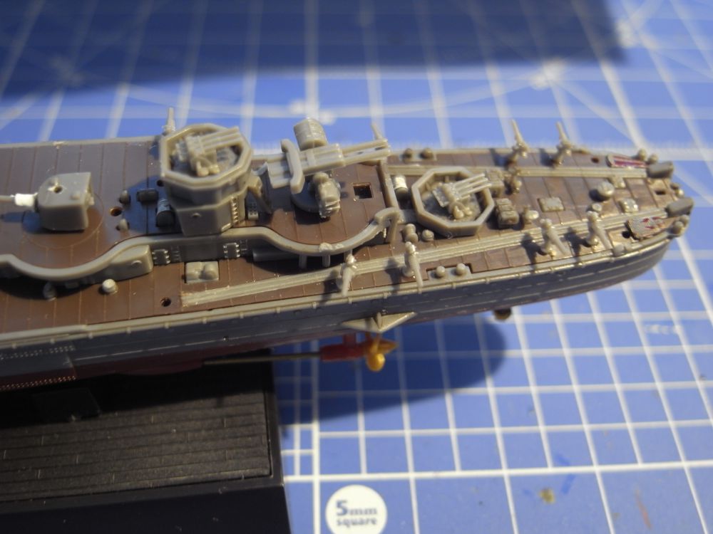 多摩（フジミ、艦NEXT、1/700）の艦尾機銃